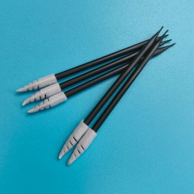751 Lint Free Black Handle Spirale Pointed Car Cleaning Dettagliato Swab Spuma Tip Cleanroom Swab per la pulizia di cuffie