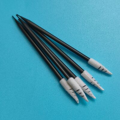 751 Lint Free Black Handle Spirale Pointed Car Cleaning Dettagliato Swab Spuma Tip Cleanroom Swab per la pulizia di cuffie