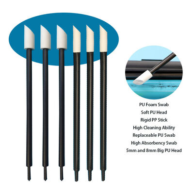 T-21 Bastone rigido in PP Testina sostituibile in PU da 8 mm Tampone di pulizia della stampante Tampone in schiuma PU Tampone per dettagli in bastone rubino