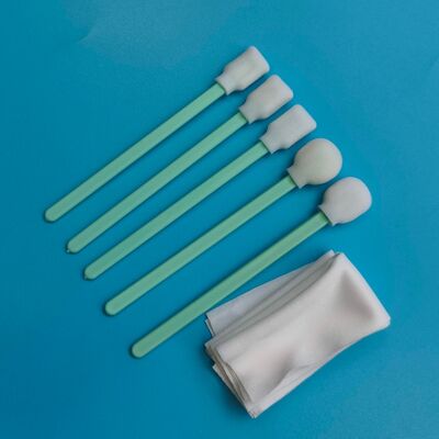 Kit tampone per dettagli con manico verde privo di pelucchi, tampone in spugna morbida, punta in schiuma. Kit di pulizia della stampante con salviette in poliestere
