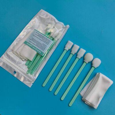 Kit tampone per dettagli con manico verde privo di pelucchi, tampone in spugna morbida, punta in schiuma. Kit di pulizia della stampante con salviette in poliestere
