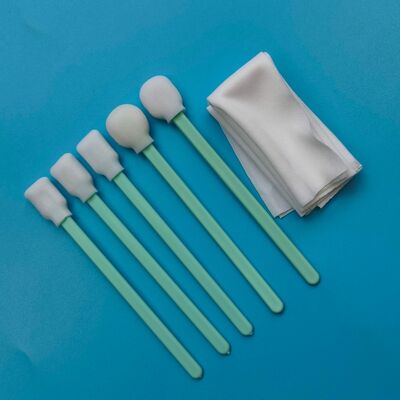 Kit tampone per dettagli con manico verde privo di pelucchi, tampone in spugna morbida, punta in schiuma. Kit di pulizia della stampante con salviette in poliestere