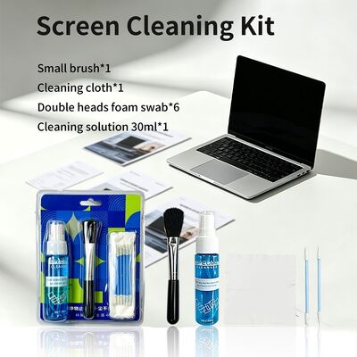 4 in 1 Pulizzatore portatile di schermo Lenti pulizie di microfibra asciugamani Soft Brush Kit di pulizia schermo Kit di pulizia di lenti Kit di pulizia laptop Kit di pulizia
