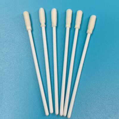 Tampone monouso in PP bianco monouso da 8 cm Tampone con punta in schiuma sterile Kit VTM Test influenzale Tampone orale Tampone per test ambientali Tampone di campionamento superficiale