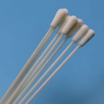 145 mm ABS Stick Flocked Nylon Sterile Swab Test influenzale campionamento di campionamento di campionamento orale raccolta di campioni di campionamento senza punto di rottura