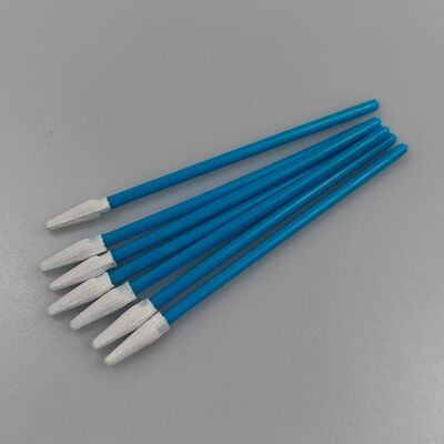 Tampone senza pelucchi con manico blu Mini tampone in poliestere a punta Tampone per pulizia di precisione per camere bianche