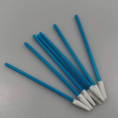 Tampone senza pelucchi con manico blu Mini tampone in poliestere a punta Tampone per pulizia di precisione per camere bianche