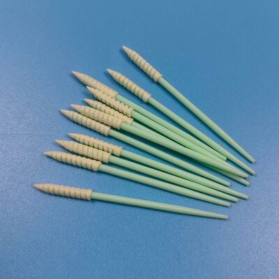 752 Tampone verde in PP senza pelucchi Mini spugna a punta a spirale Tampone per dettagli Tampone in schiuma per pulizia di precisione per camere bianche