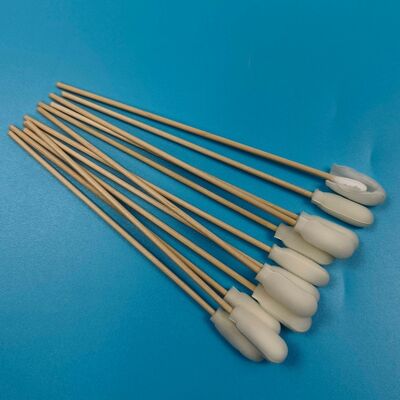 720 High Absorbency Foam Cover Cotton Cleanroom Swab for Lab Lint ree Sponge Foam Swab with Wooden Stick 
