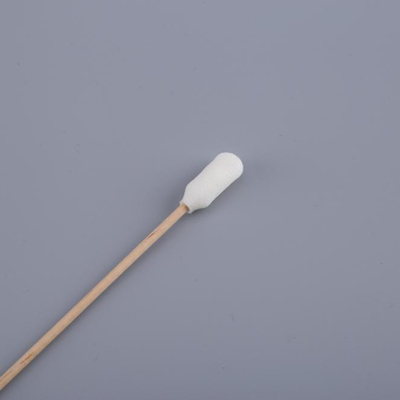 Bastone di legno dei tamponi di cotone della maniglia della testa della spugna bianca per il controllo dell'ospedale