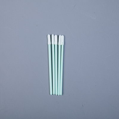 Il micro bastone dei tamponi di cotone di TX743B, tessuto tampona il bastone verde capo di bianco