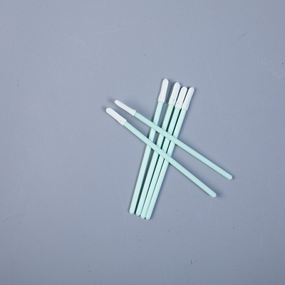 Il micro bastone dei tamponi di cotone di TX743B, tessuto tampona il bastone verde capo di bianco