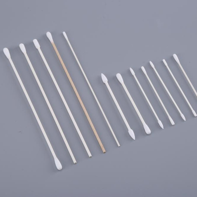 Testa piatta pura del tampone del germoglio del cotone, di facile impiego sterile lungo dei tamponi di cotone