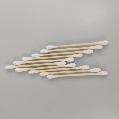 Cotone capo Bud Swab della maniglia di bambù biodegradabile di ECO doppio in scatola di carta