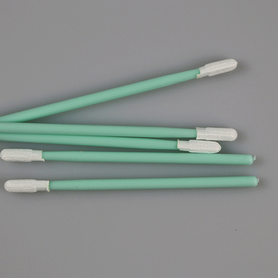 Tamponi eliminabili del poliestere della maniglia verde industriale di fabbricazione della Cina per elettronica