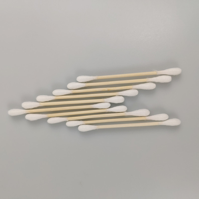 Germogli di bambù 75mm biodegradabili del cotone delle doppie teste