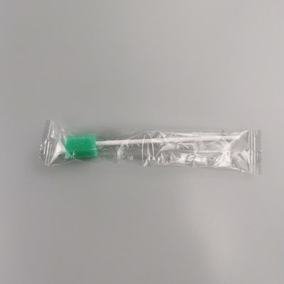 Tamponi per l'igiene orale con codice colore confezionati singolarmente, punte in spugna rotonda a forma di fiore, verde/rosa, per uso medico e domestico, certificato SGS