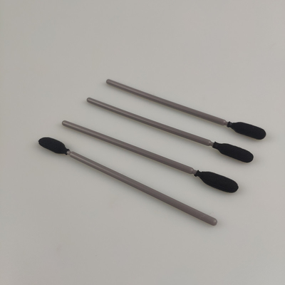 Locale senza polvere Gray Handle Foam Tip Swab senza polvere con la testa nera