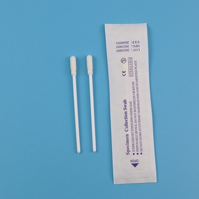 Singolo tampone avvolto della raccolta di esemplare di 8cm, tampone del naso di PCR