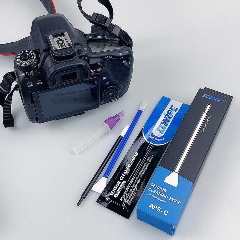 Kit per la pulizia dell'obiettivo della fotocamera Reutilizzabile Non tossico Sensore Swab Set per una facile rimozione della polvere