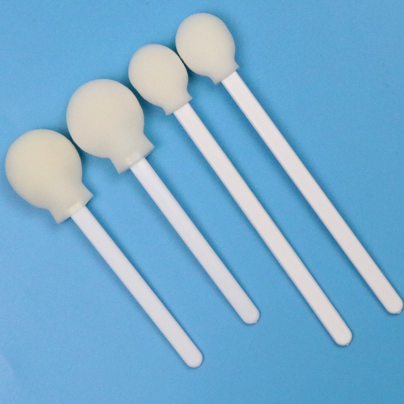 106mm Disposable White PP Stick Lollipop Sponge Stick Medical Round Foam Swab Applicator per la pelle Antiseptico