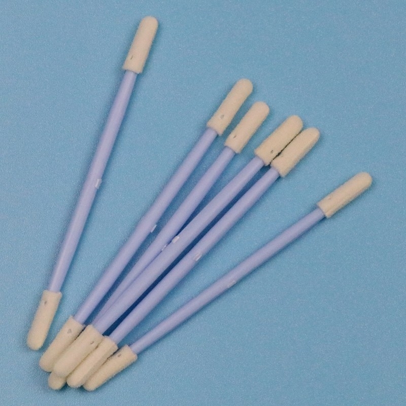 TX742 Maniglia azzurra libera da lince a doppia estremità Mini Sponge Stick Compresso Small Cleanroom Swab di schiuma per la pulizia dettagliata