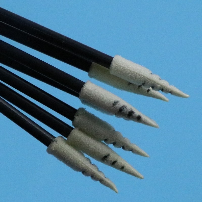 751 Spirale a punta libera di lince Swab di stanza pulita piccola Swab di schiuma per la pulizia di auto con maniglia nera