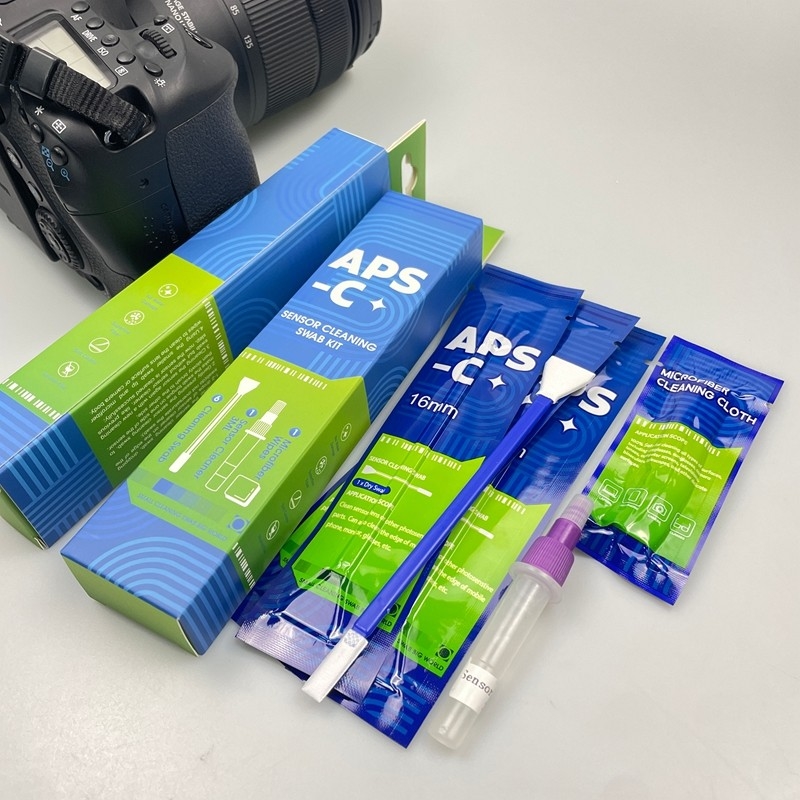 3 in 1 APS-C Camera Sensore Swab Kit di pulizia individuale con sensore pulitore