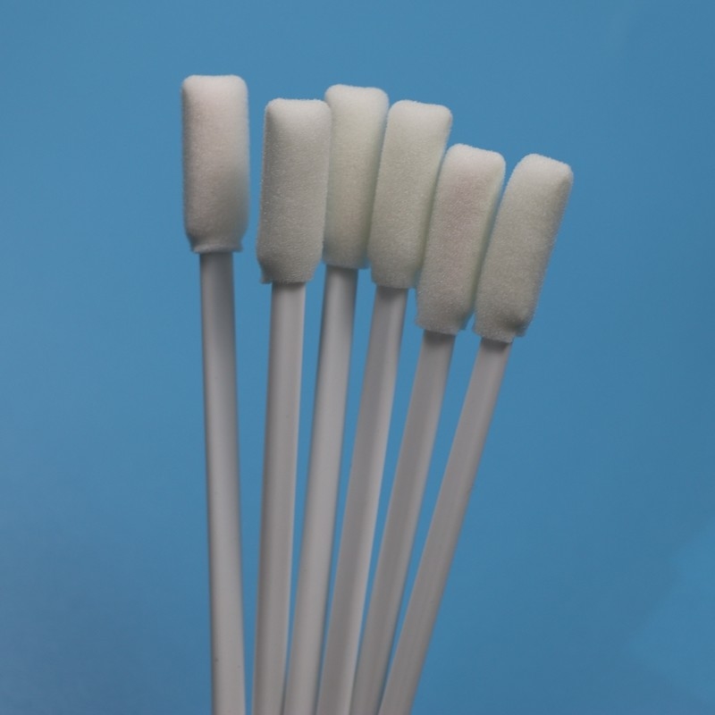 TX712 Lint Free White PP Stick 10mm Rectangular Cleanroom Swab Printer Swab di schiuma ESD per la pulizia
