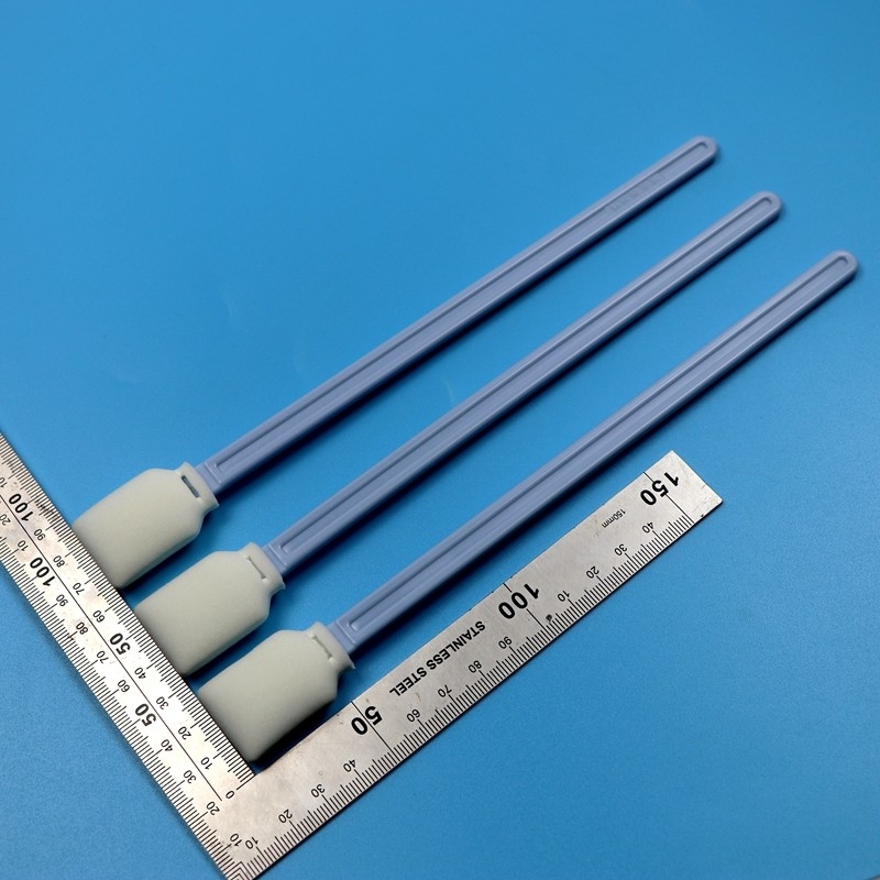 228mm Lint Free Blue Long Handle Swab Rectangular Cleanroom Swab da stampante di grande formato Swab di schiuma da pulizia