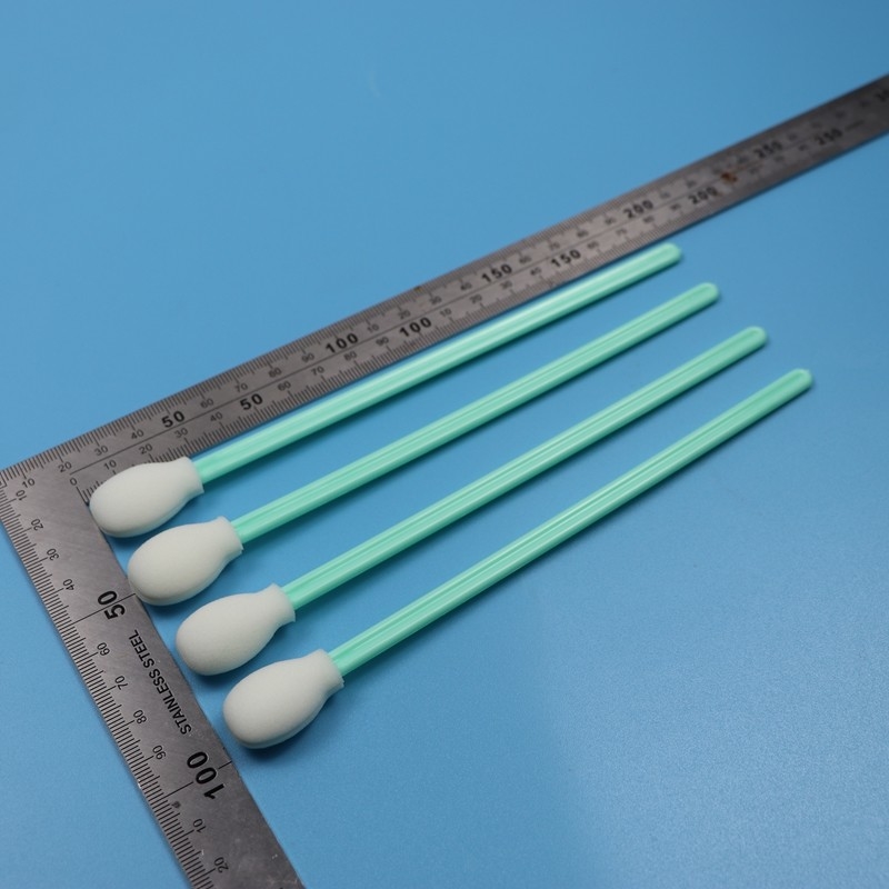180mm Lint Free Extra Long Handle Round Sponge Swab Cleanroom Swab Circolare di pulizia