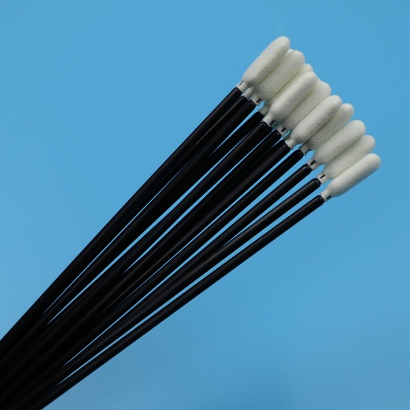 TX740 Lint Free 6.5" Long Black Handle Sponge Cleanroom Swab Swab di schiuma per auto di pulizia