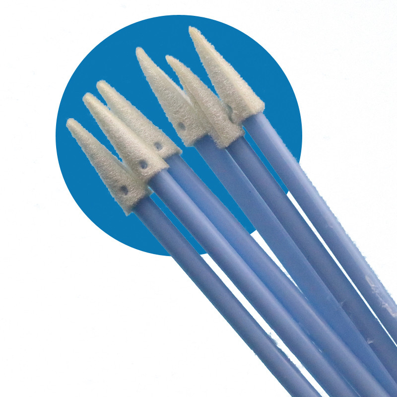 Manico blu Spugna a doppia estremità a punta Swab dettagliato di precisione di pulizia Swab di schiuma per la stanza pulita
