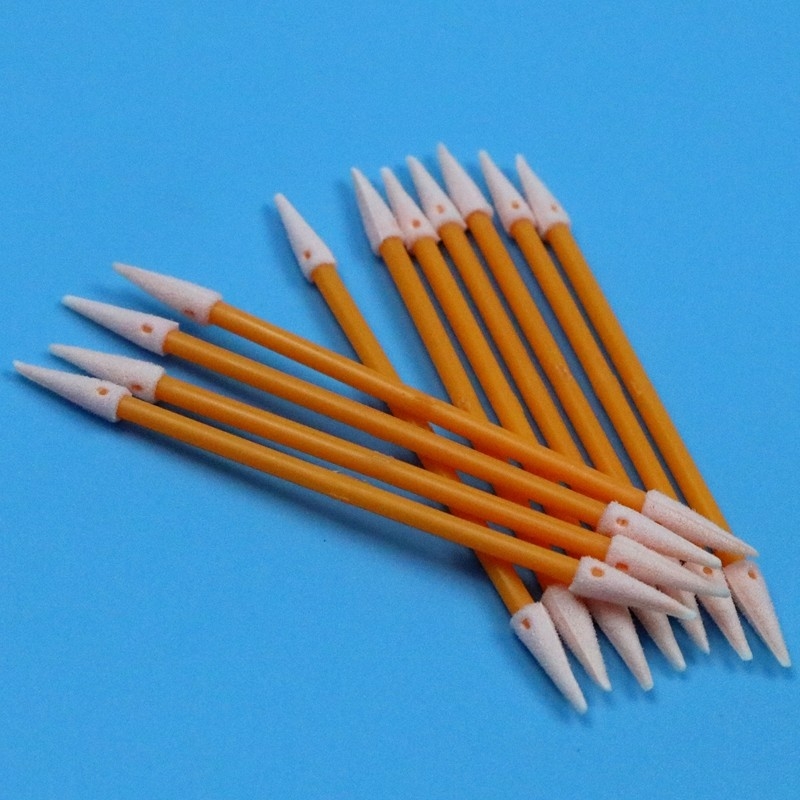 Lint Free Orange Stick Spugna a doppia estremità a punta dettagliata Swab Cleanroom Swab di schiuma
