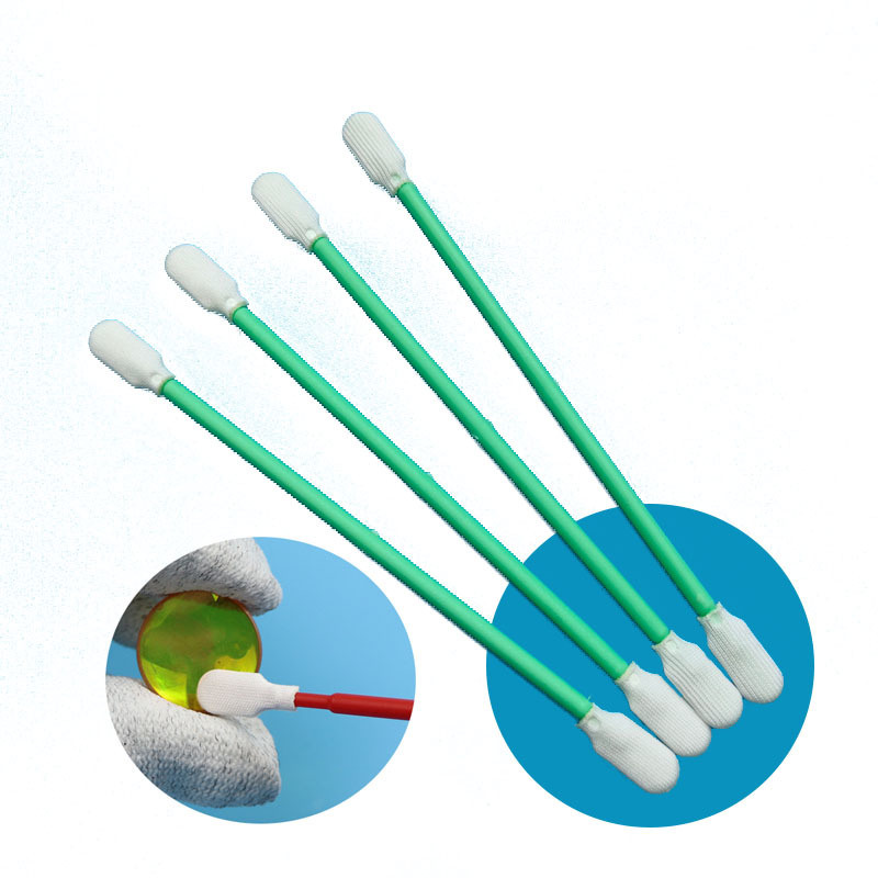 Testa di pagaia senza lingotti ESD Swab in camera pulita Swab ottico di pulizia in poliestere con doppia testa
