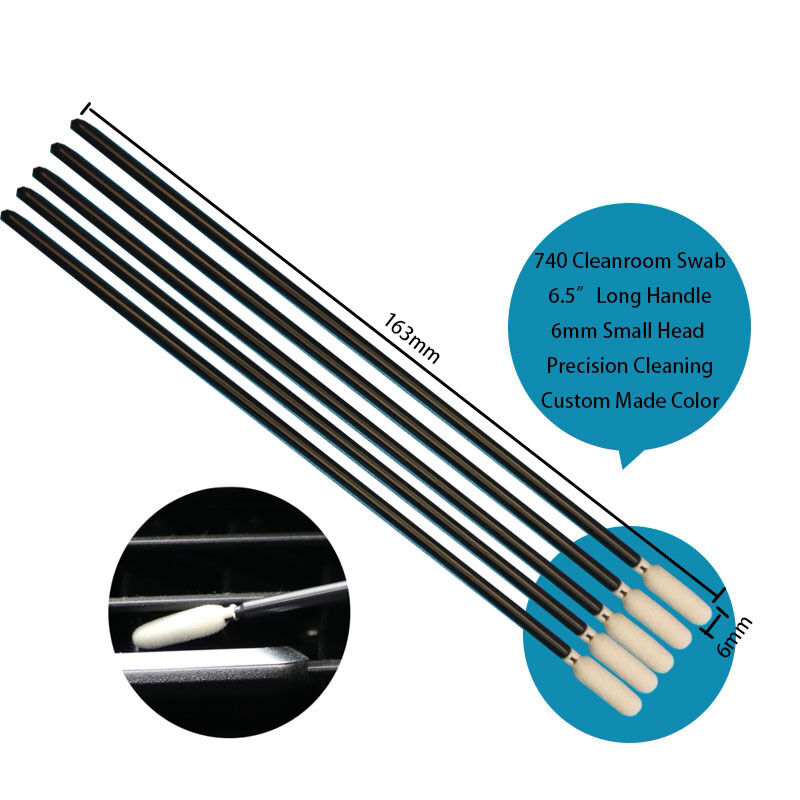 TX740 Tampone di precisione in spugna da 6,5" senza pelucchi con manico extra lungo Tampone in schiuma per pulizia stampante per la pulizia dell'auto