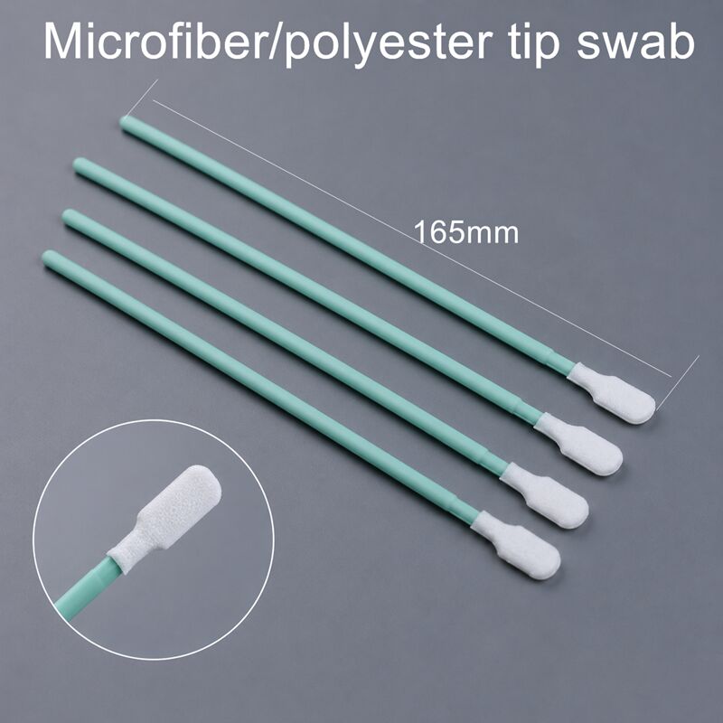 TX761 Swab di poliestere in camera pulita con punta senza lingotti e maniglia PP resistente per la pulizia di PCB e lenti ottiche 6.6 pollici 100pcs
