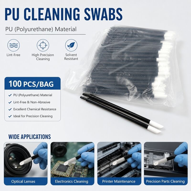 T-11 Ruby Stick Lint-Free Swab ️ 5 mm di schiuma PU ad alta assorbimento, lavabile e senza linte per la pulizia ottica e della stampante