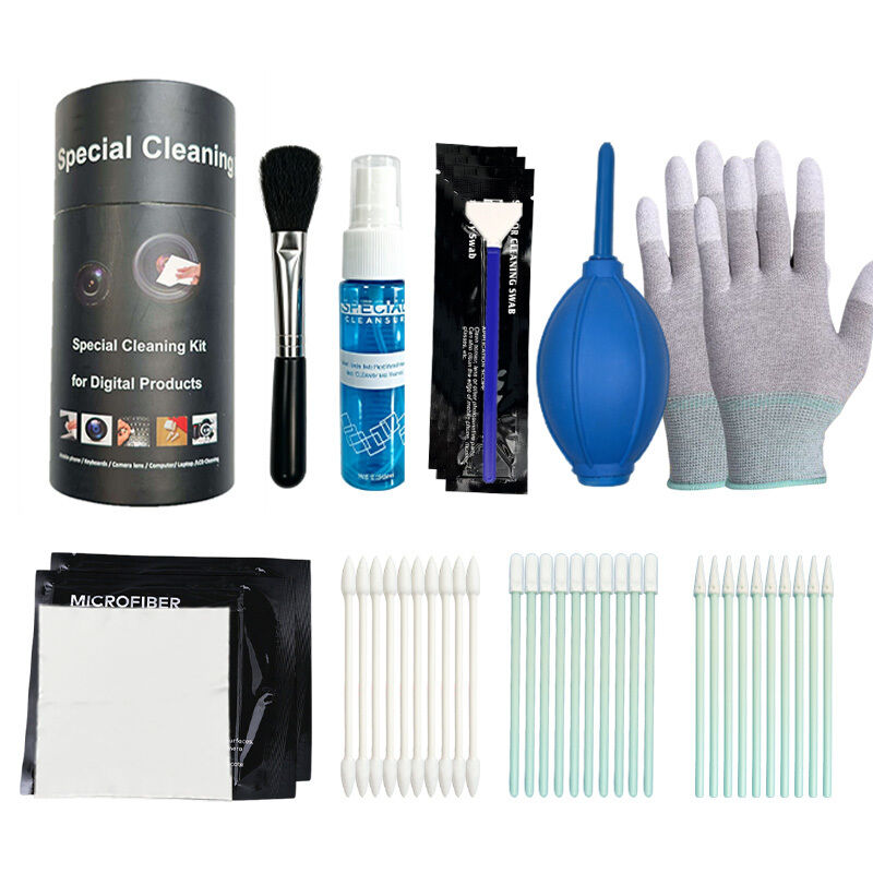 Professional Nine in One Microfiber Sensor Swab Screen Cleaning Spray Lens Cleaning Kit Kit Camera Kit di pulizia con Ari-Blower