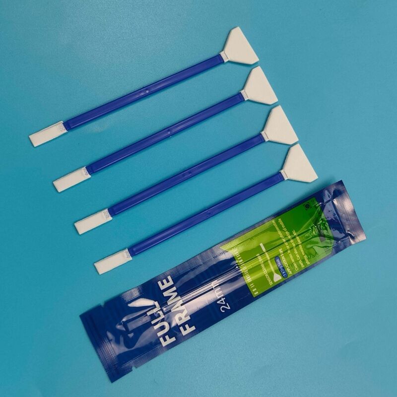 Swab di microfibra a forma di V 24 mm avvolto individualmente doppio terminale Swab di pulizia della fotocamera Swab full frame Sensor Swab Swab dettagliato