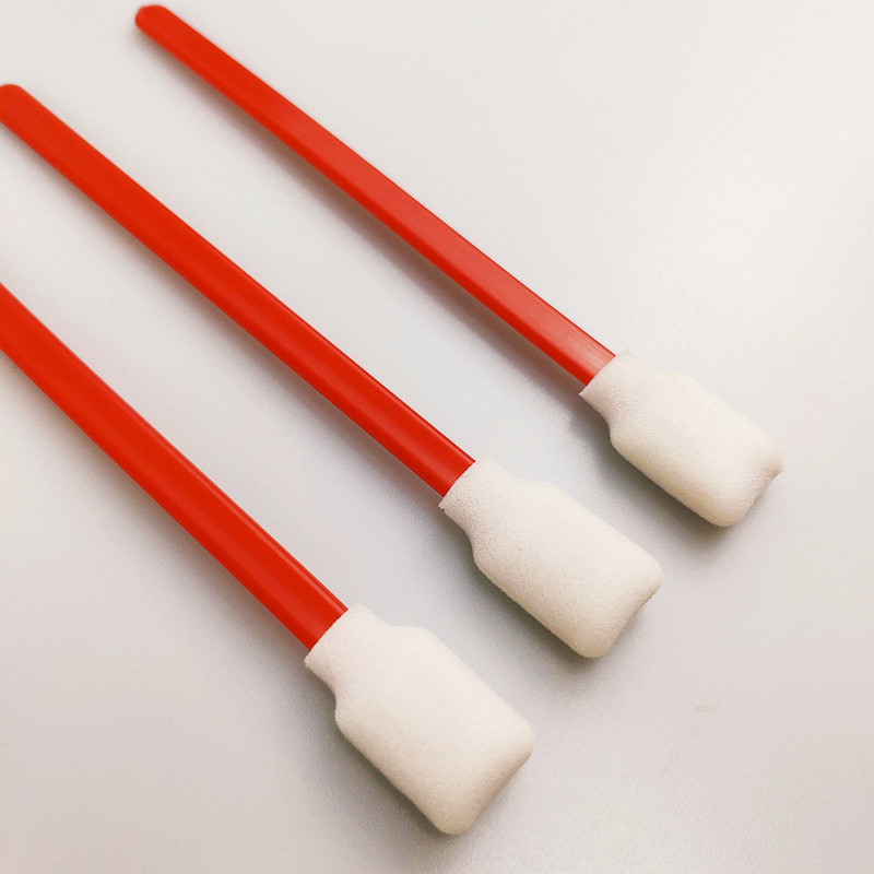 TX707 Swab di tipo schiuma Lunghezza totale 128 mm Red Stick Cleanroom Sponge Swab